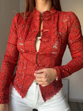 Chaqueta/ blusa asiática encaje caldera