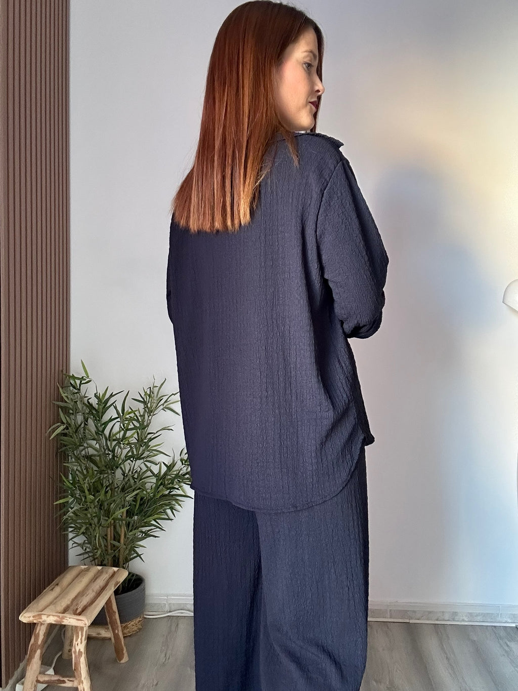 Conjunto camisa azul marino
