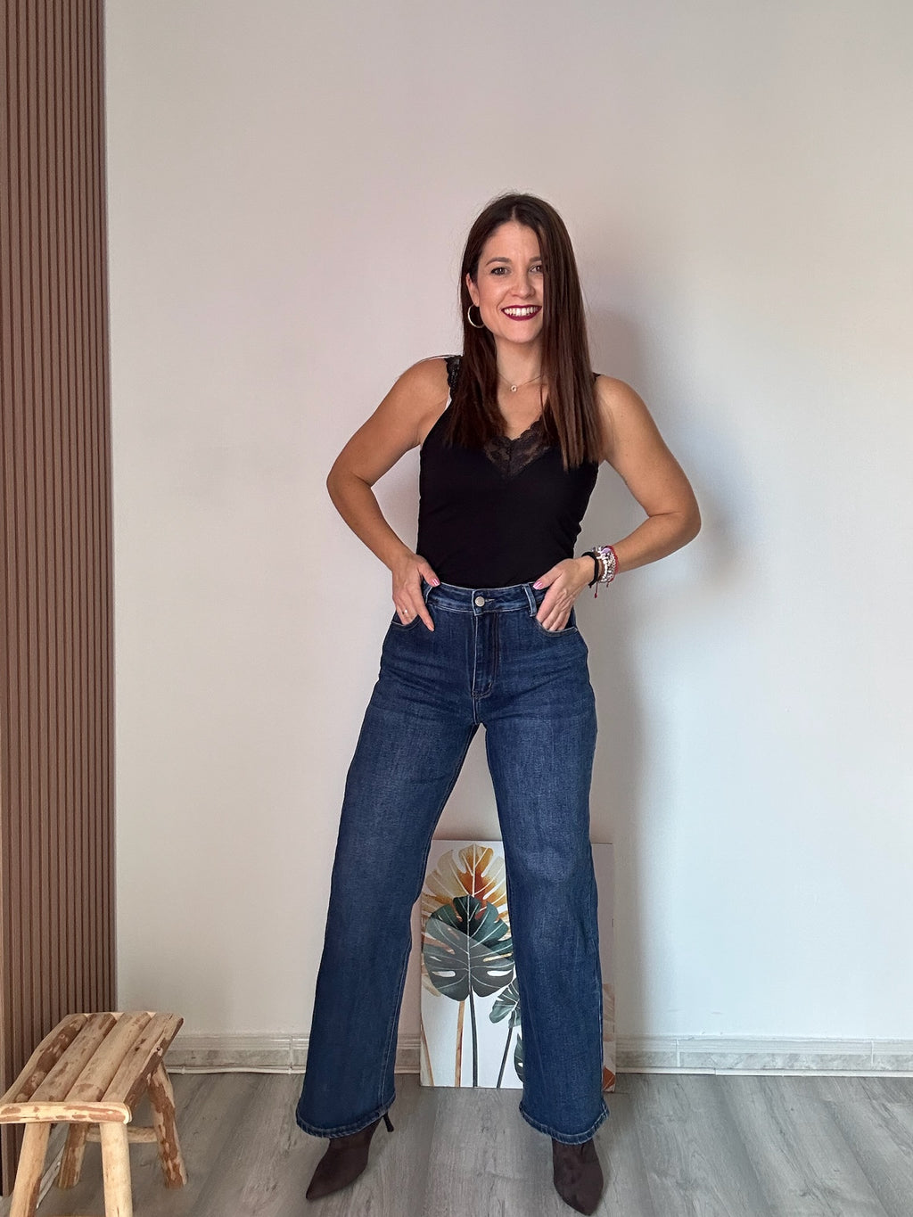 Vaquero con faja wide leg