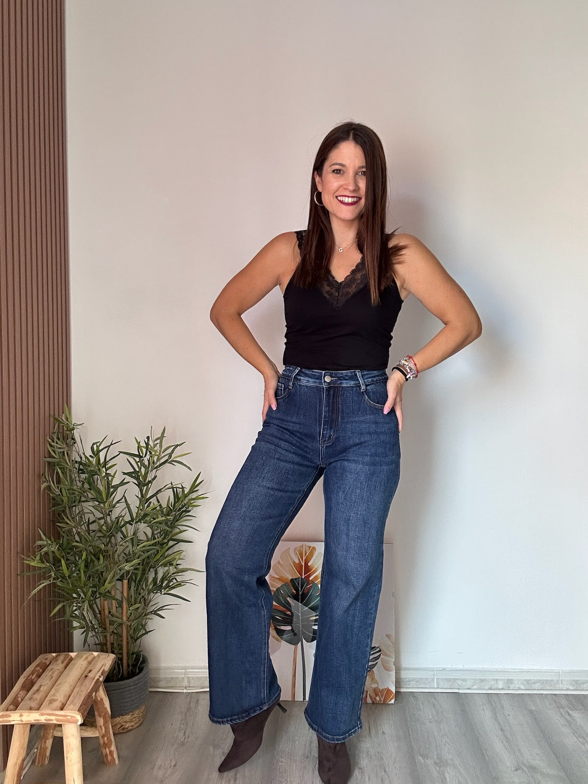 Vaquero con faja wide leg