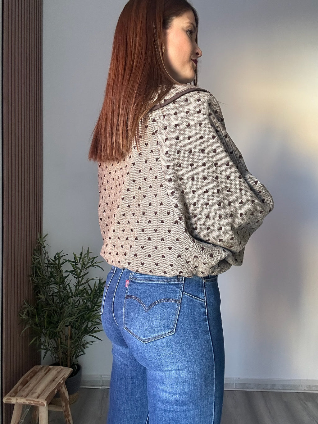 Chaqueta paño corazones