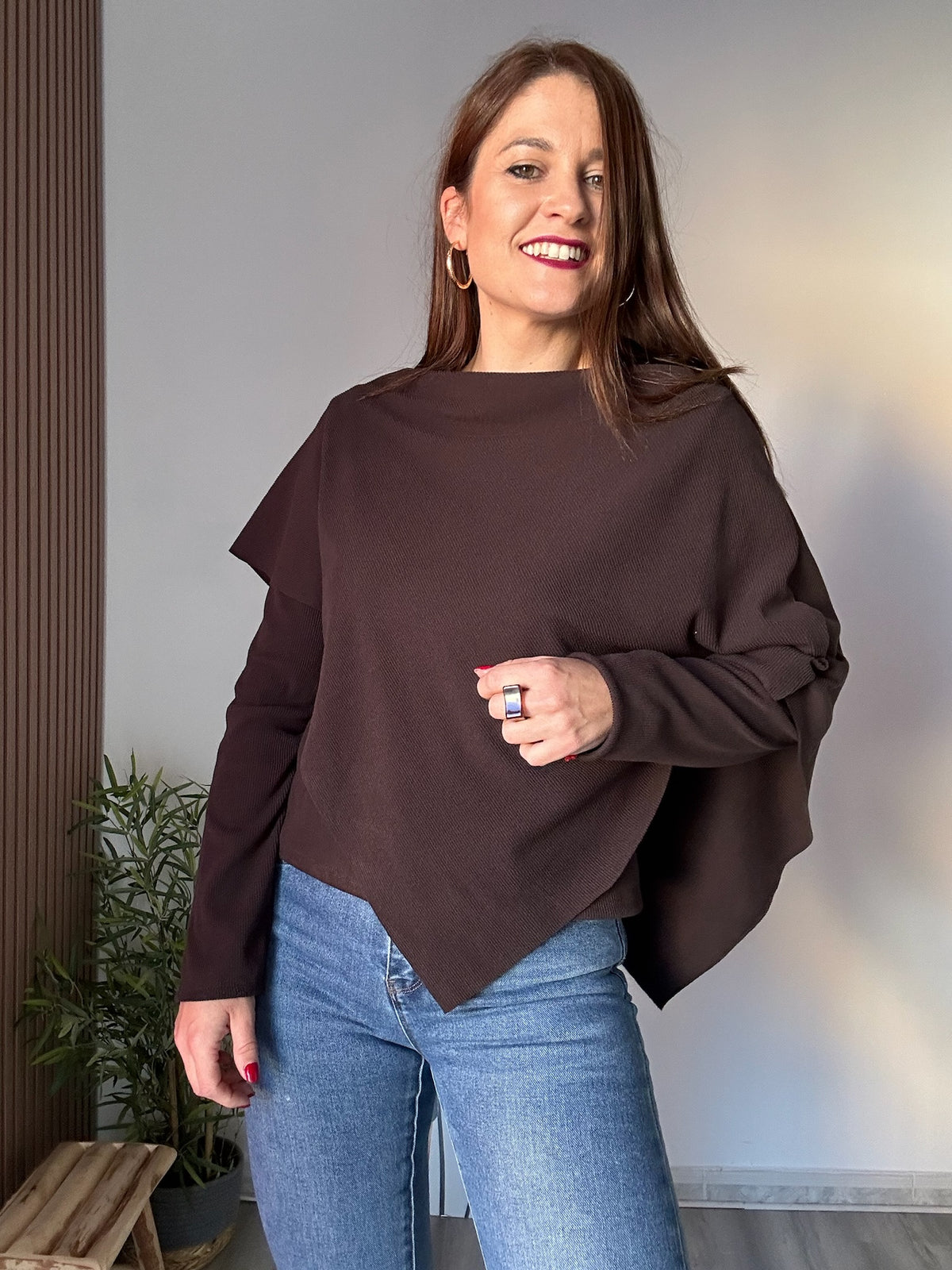 Jersey capa marrón