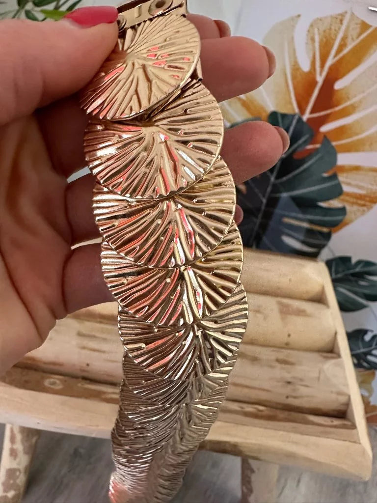 Cinturón monedas dorado