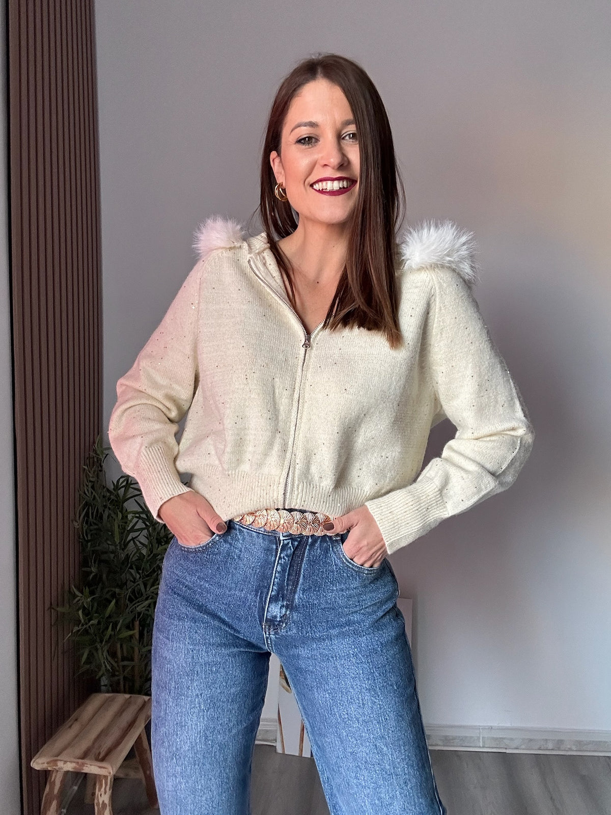 Chaqueta Jersy capucha