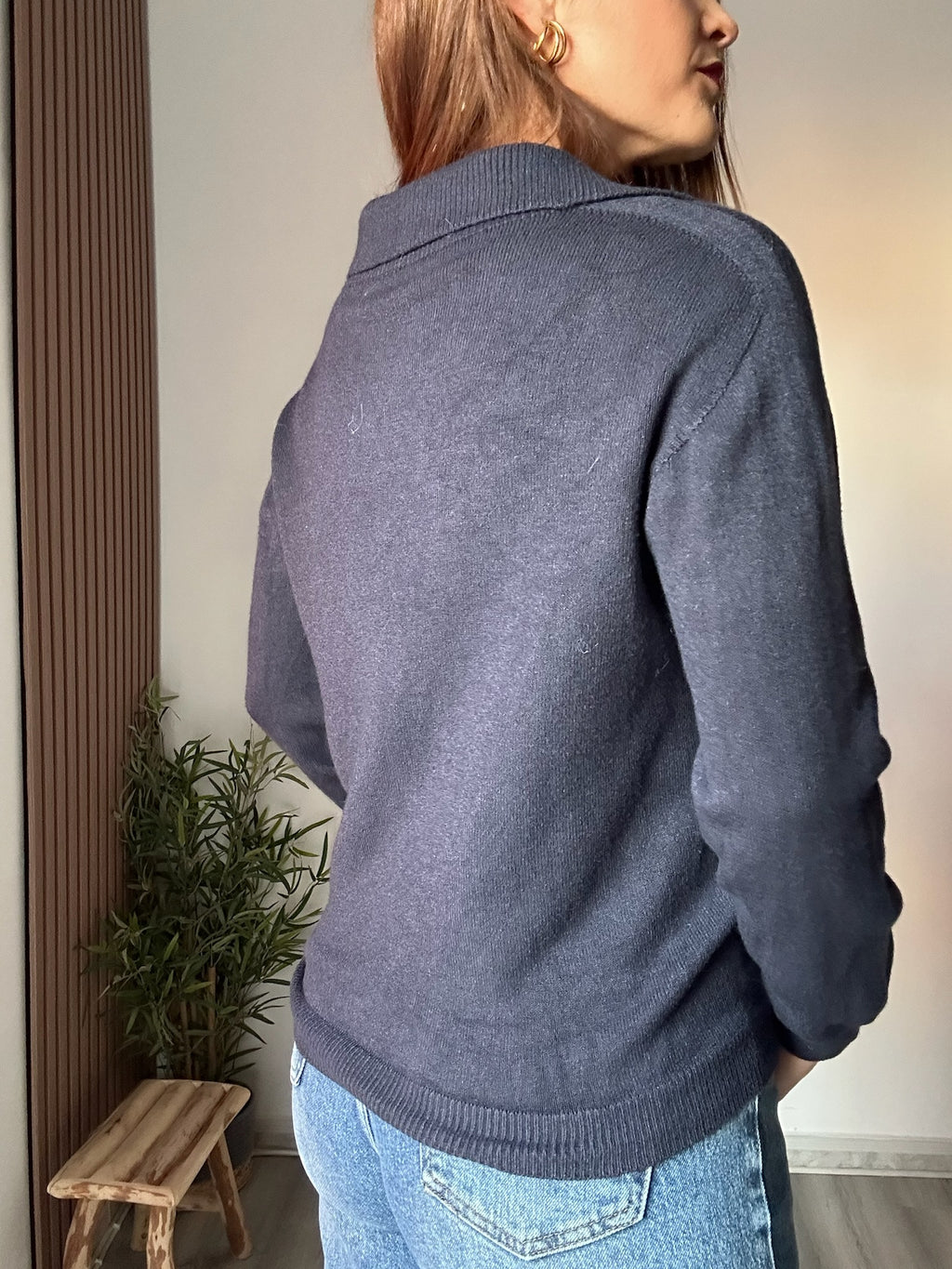 Jersey polo azul marino