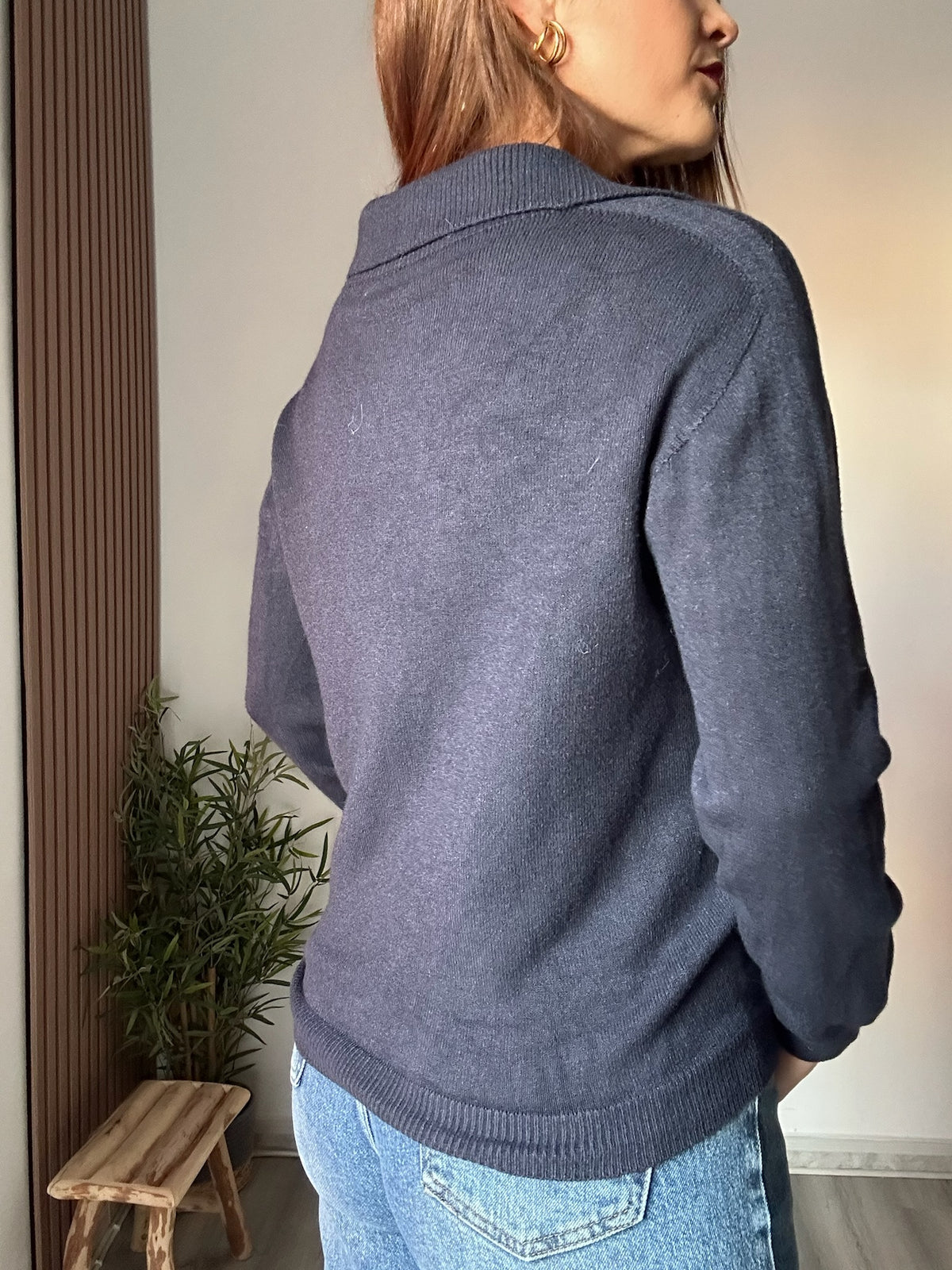 Jersey polo azul marino