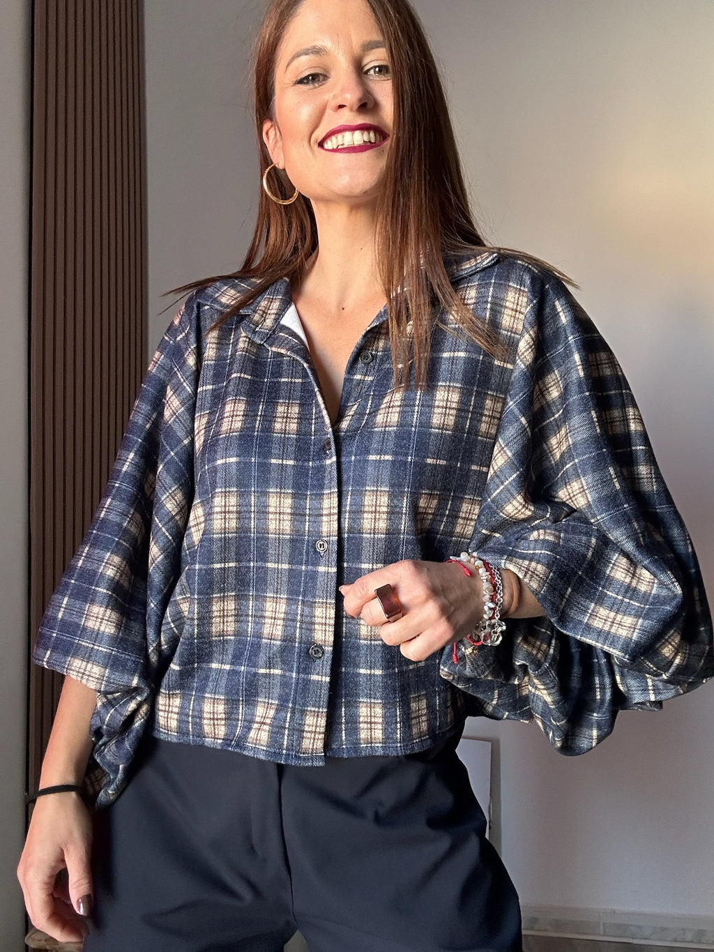 Camisa cuadros azules