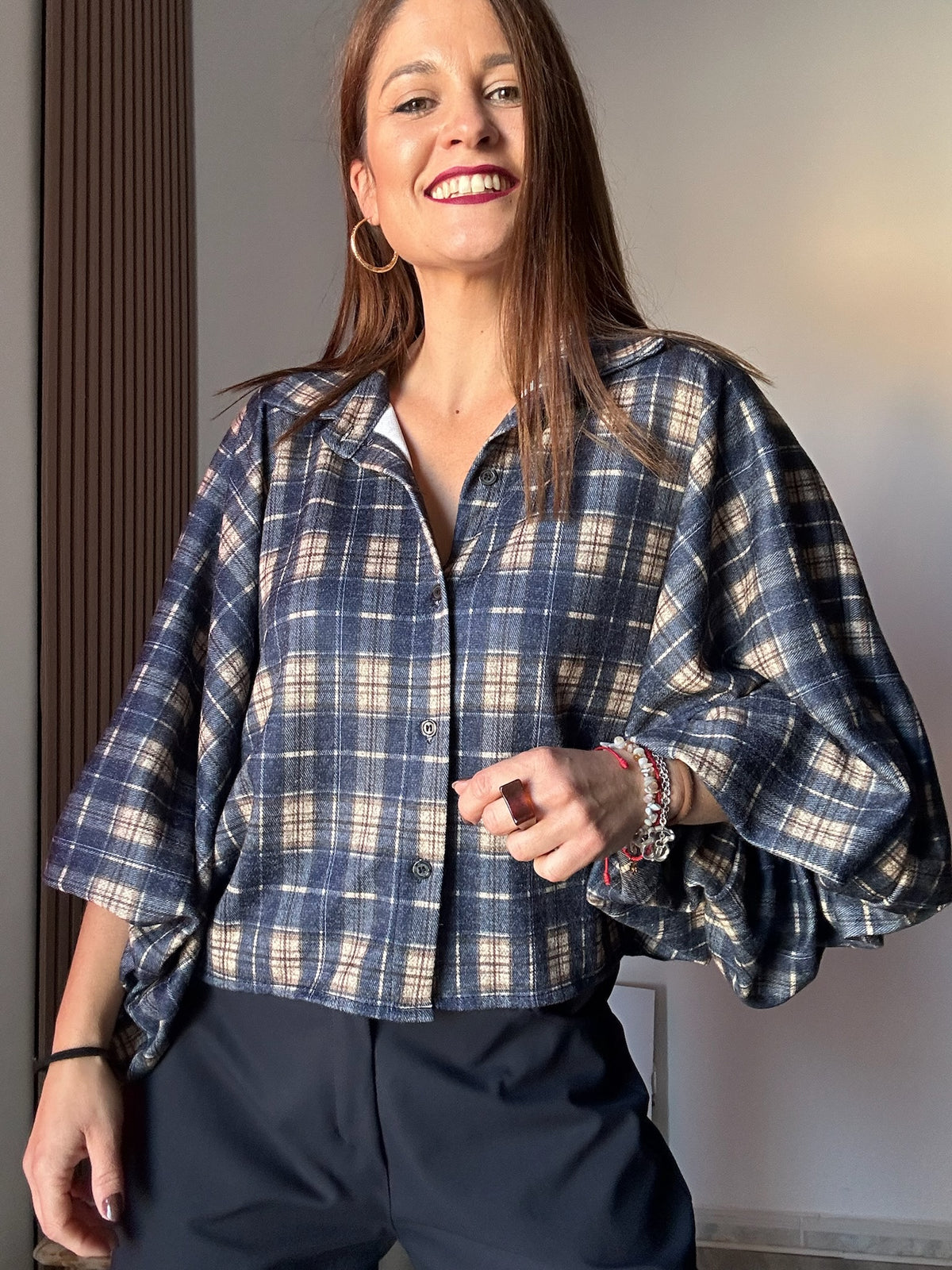 Camisa cuadros azules