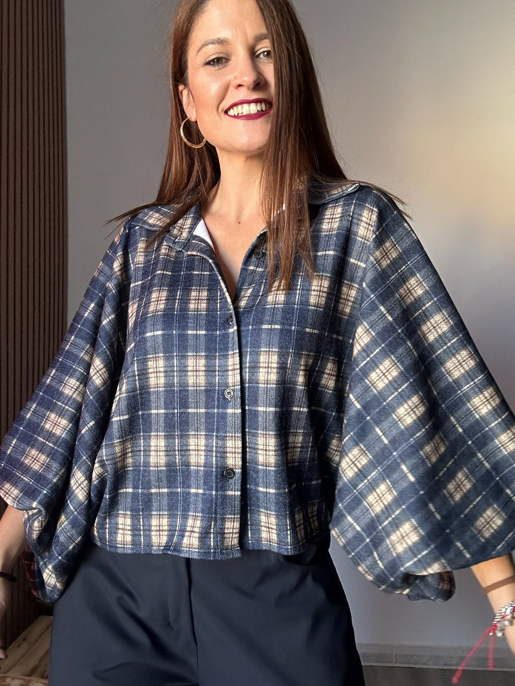 Camisa cuadros azules
