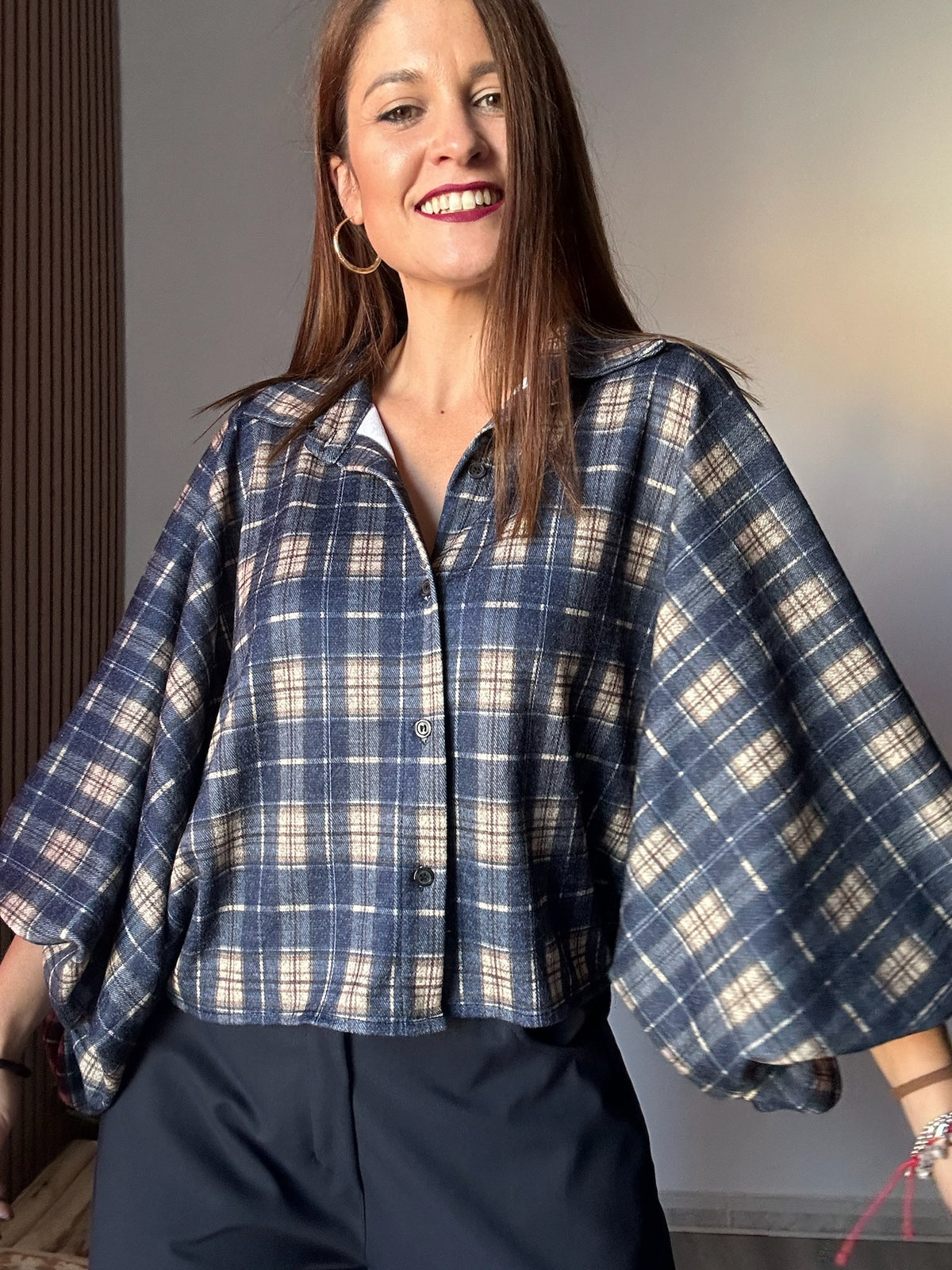 Camisa cuadros azules