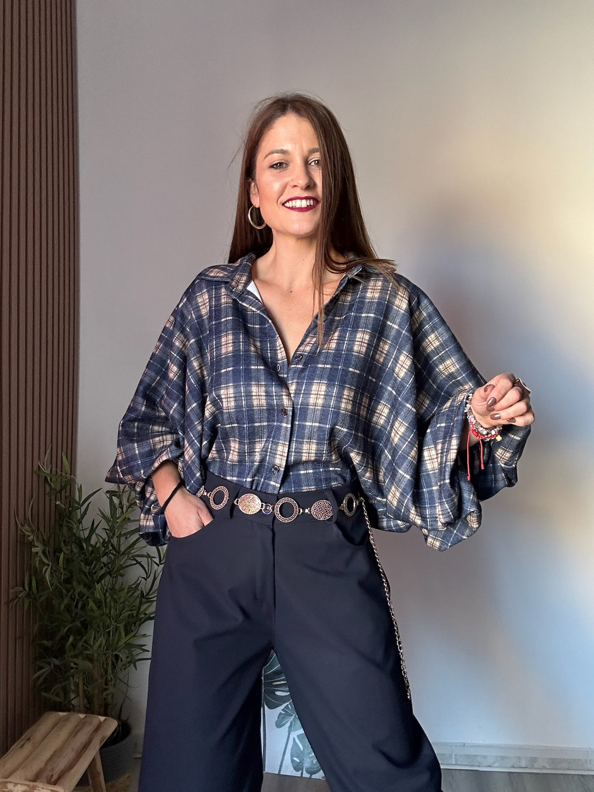Camisa cuadros azules