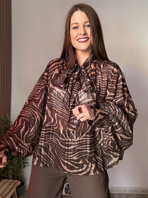 Blusa animal print talla grande