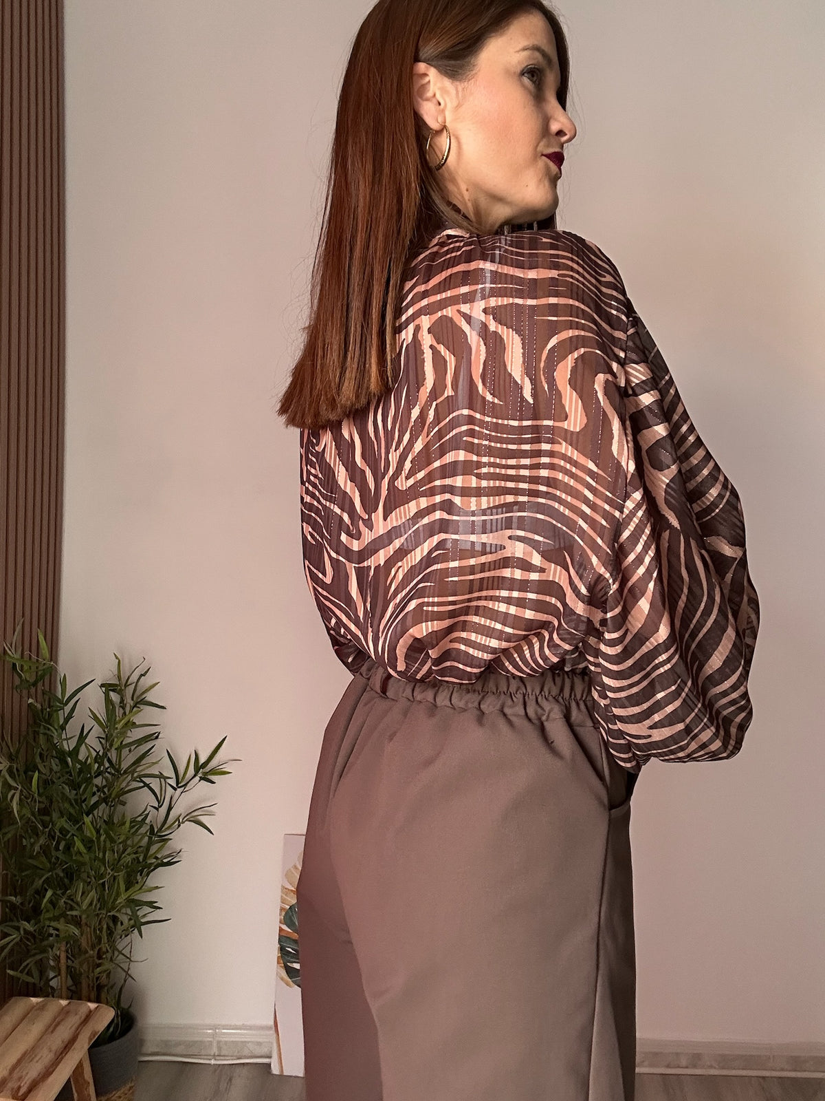 Blusa animal print talla grande