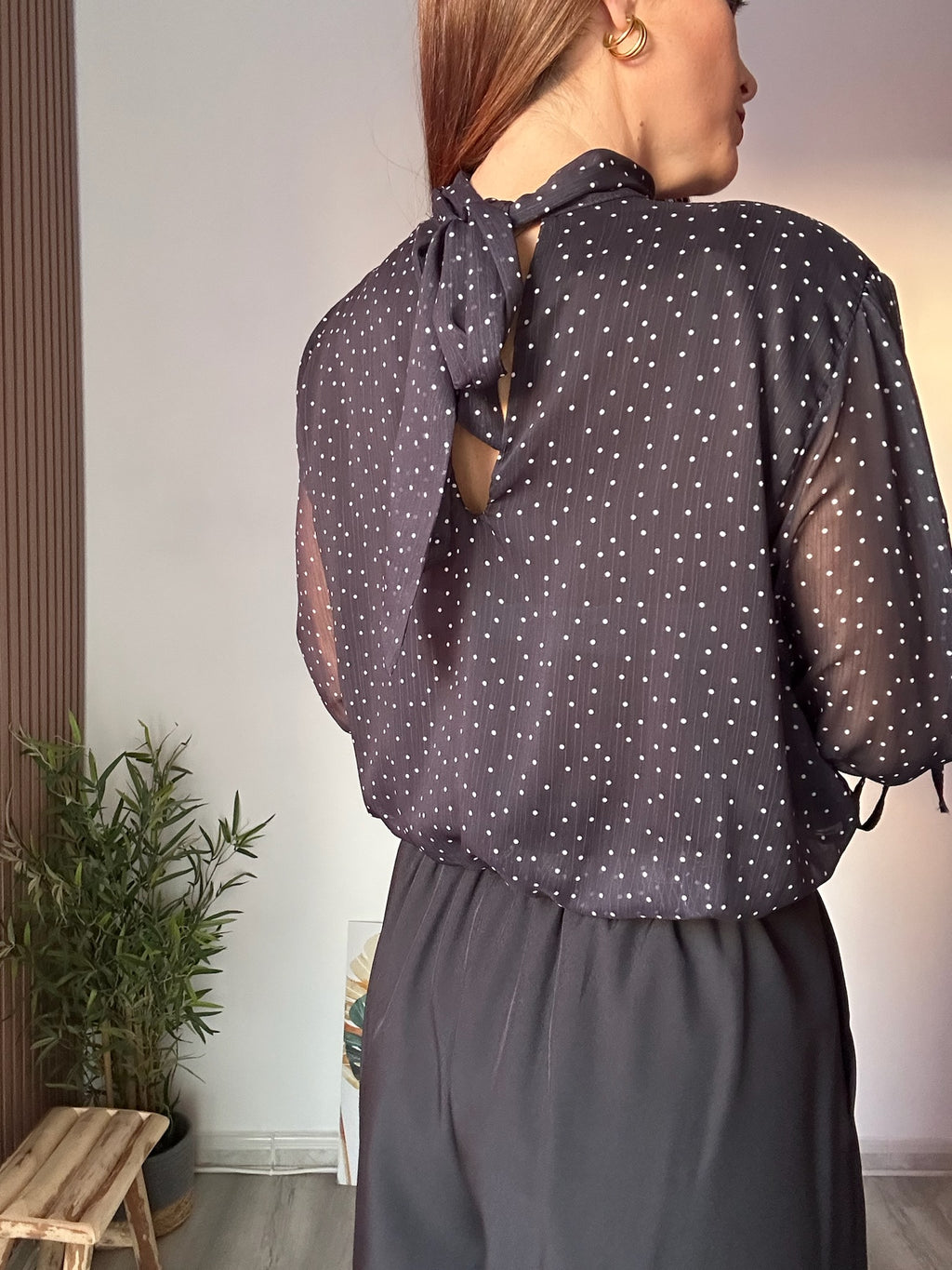 Blusa lunares efecto globo