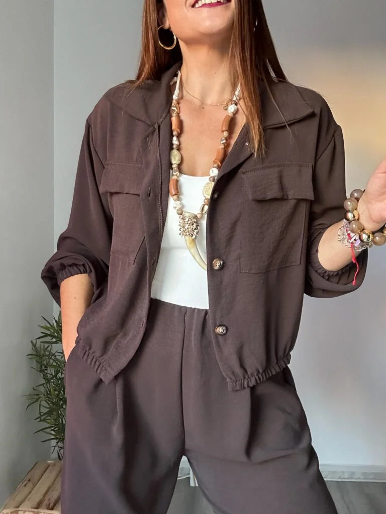 Conjunto chaqueta marrón