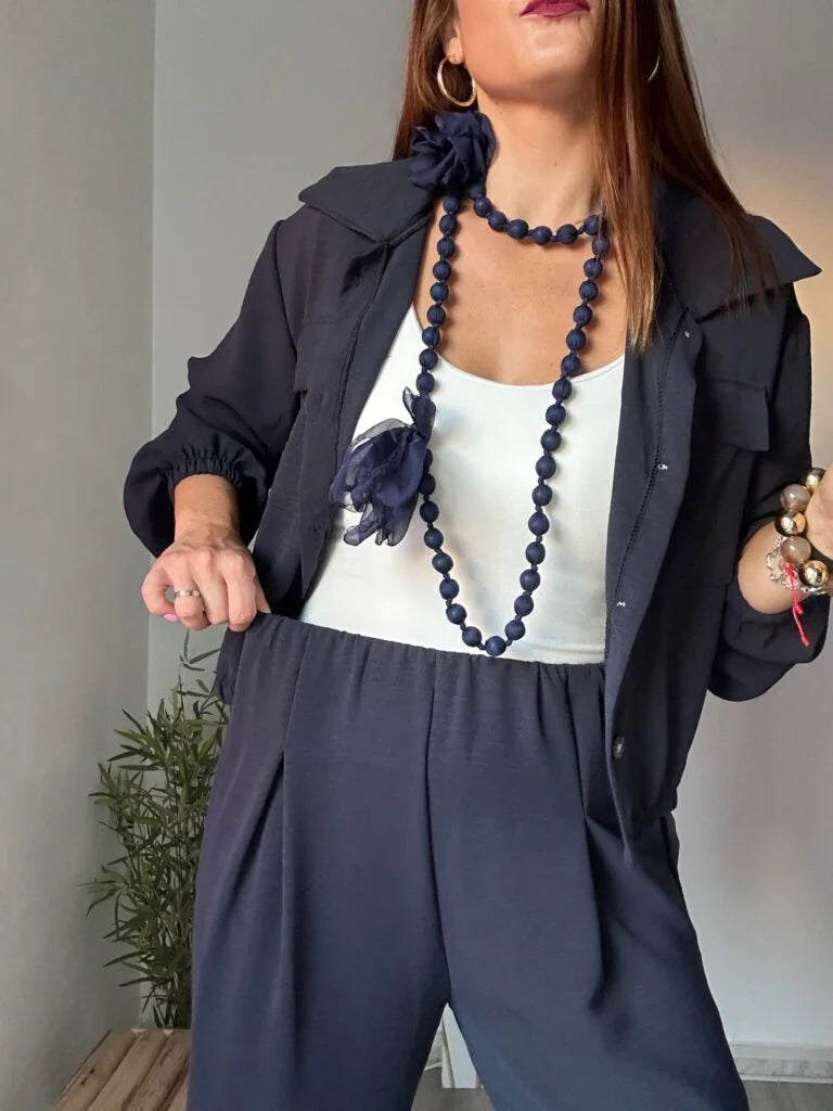 Conjunto chaqueta azul marino