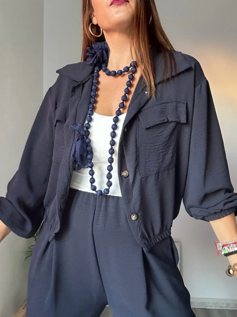 Conjunto chaqueta azul marino