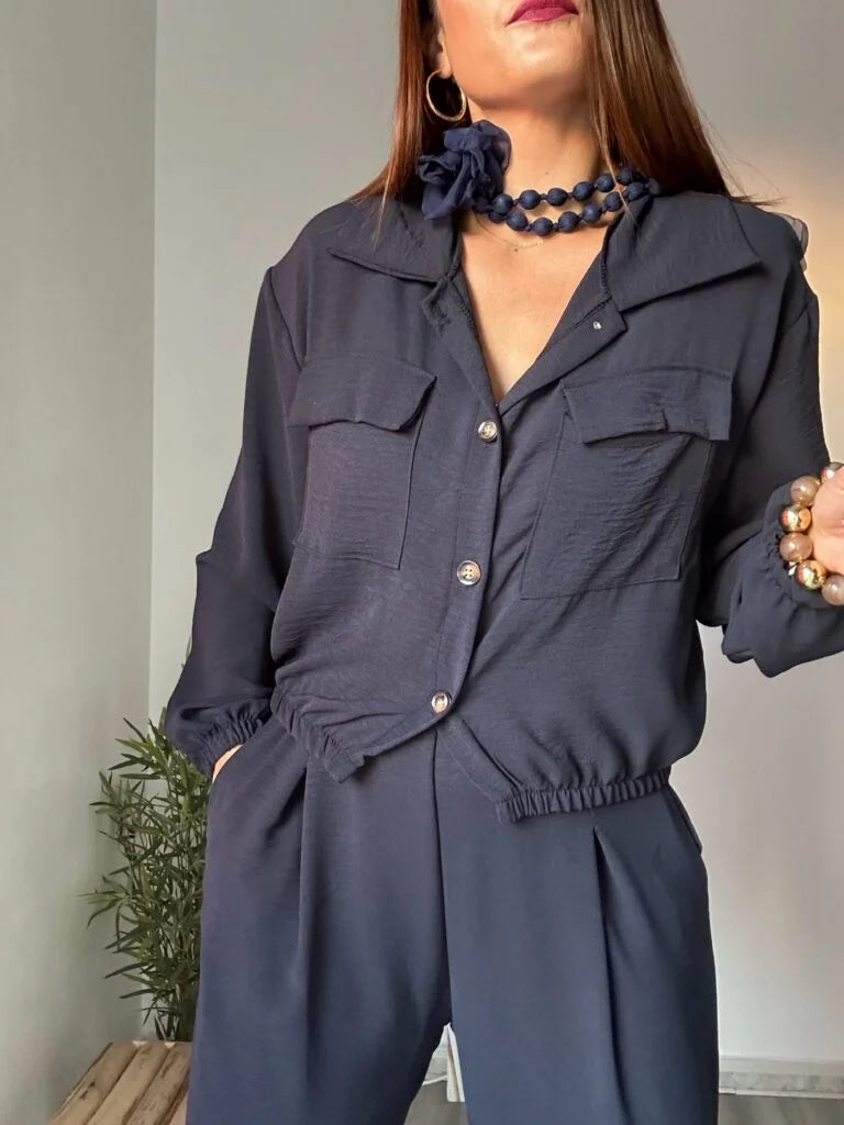 Conjunto chaqueta azul marino
