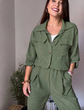 conjunto chaqueta verde
