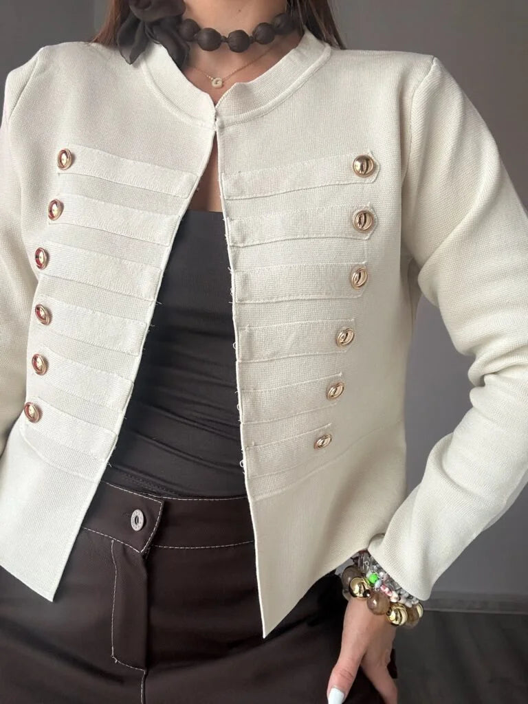 Chaqueta beige militar