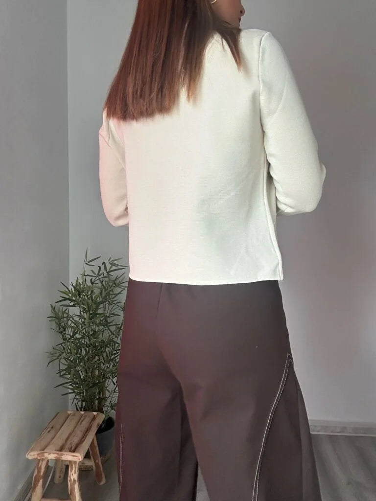 Chaqueta beige militar