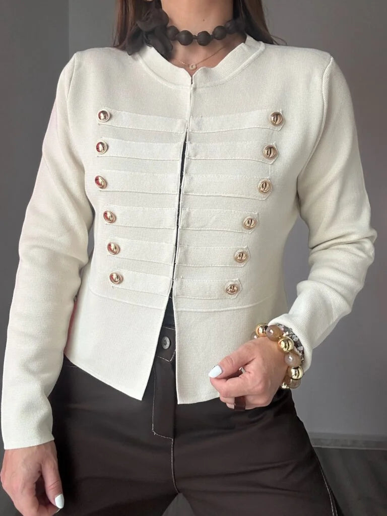Chaqueta beige militar