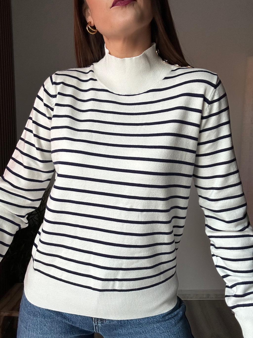 Jersey marinero blanco
