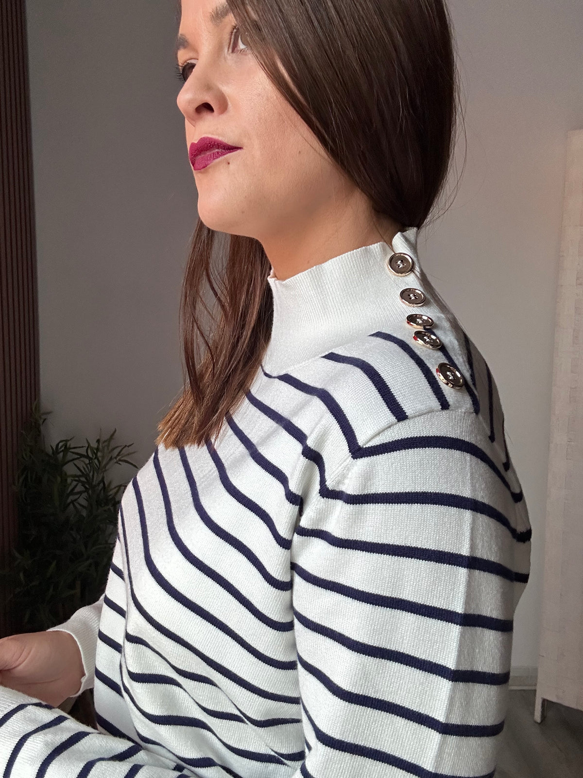 Jersey marinero blanco