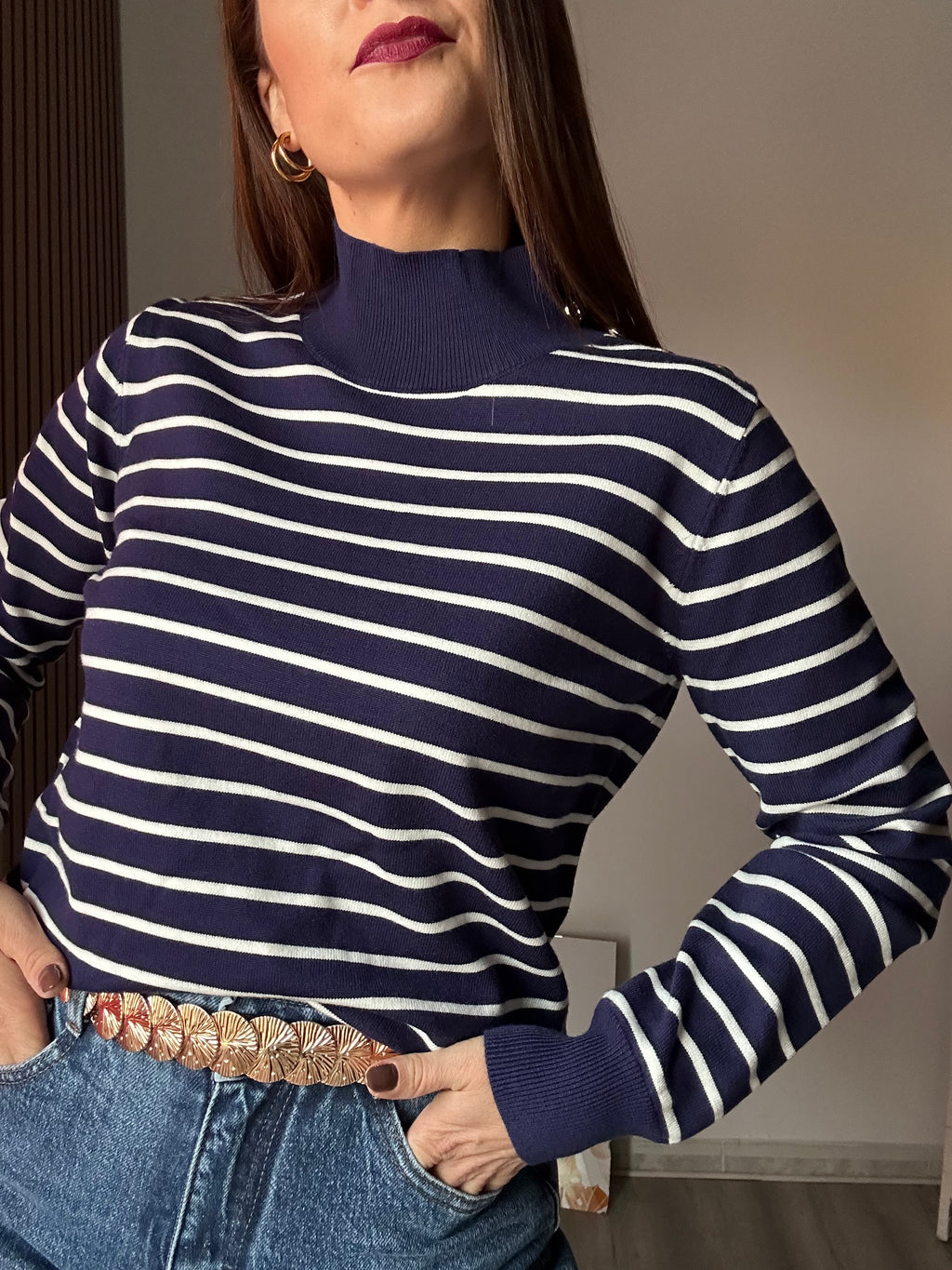Jersey marinero azul