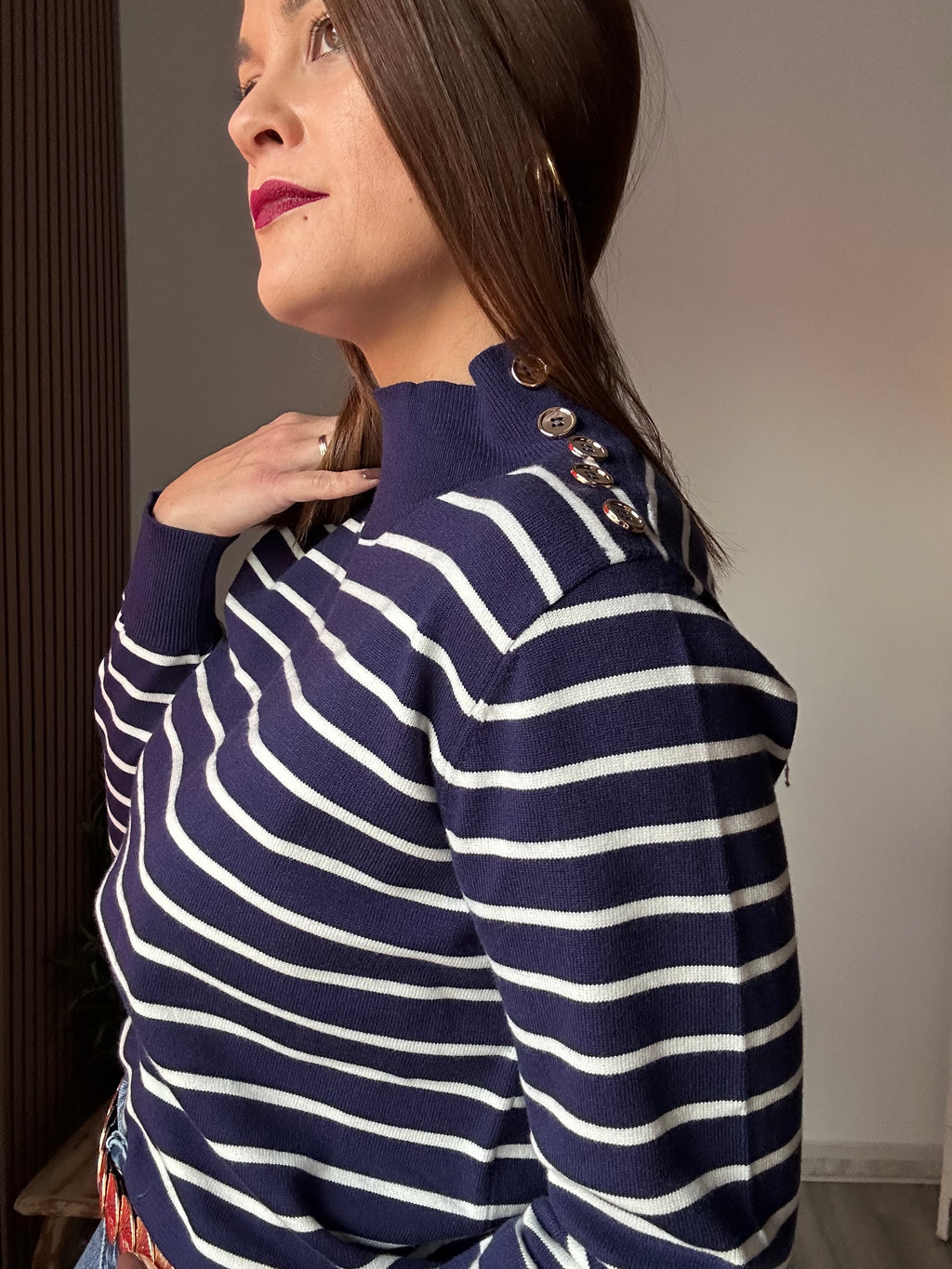 Jersey marinero azul