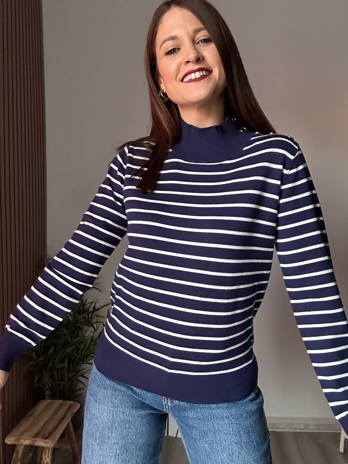 Jersey marinero azul