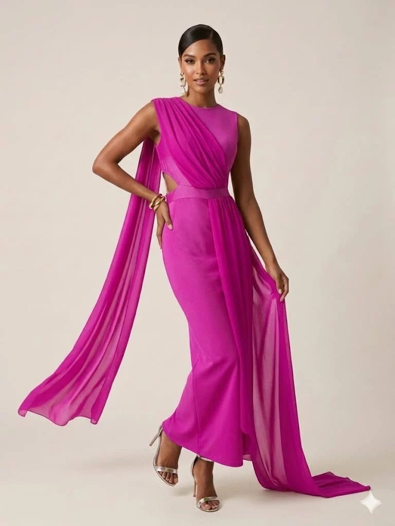 Vestido gasa Buganvilla